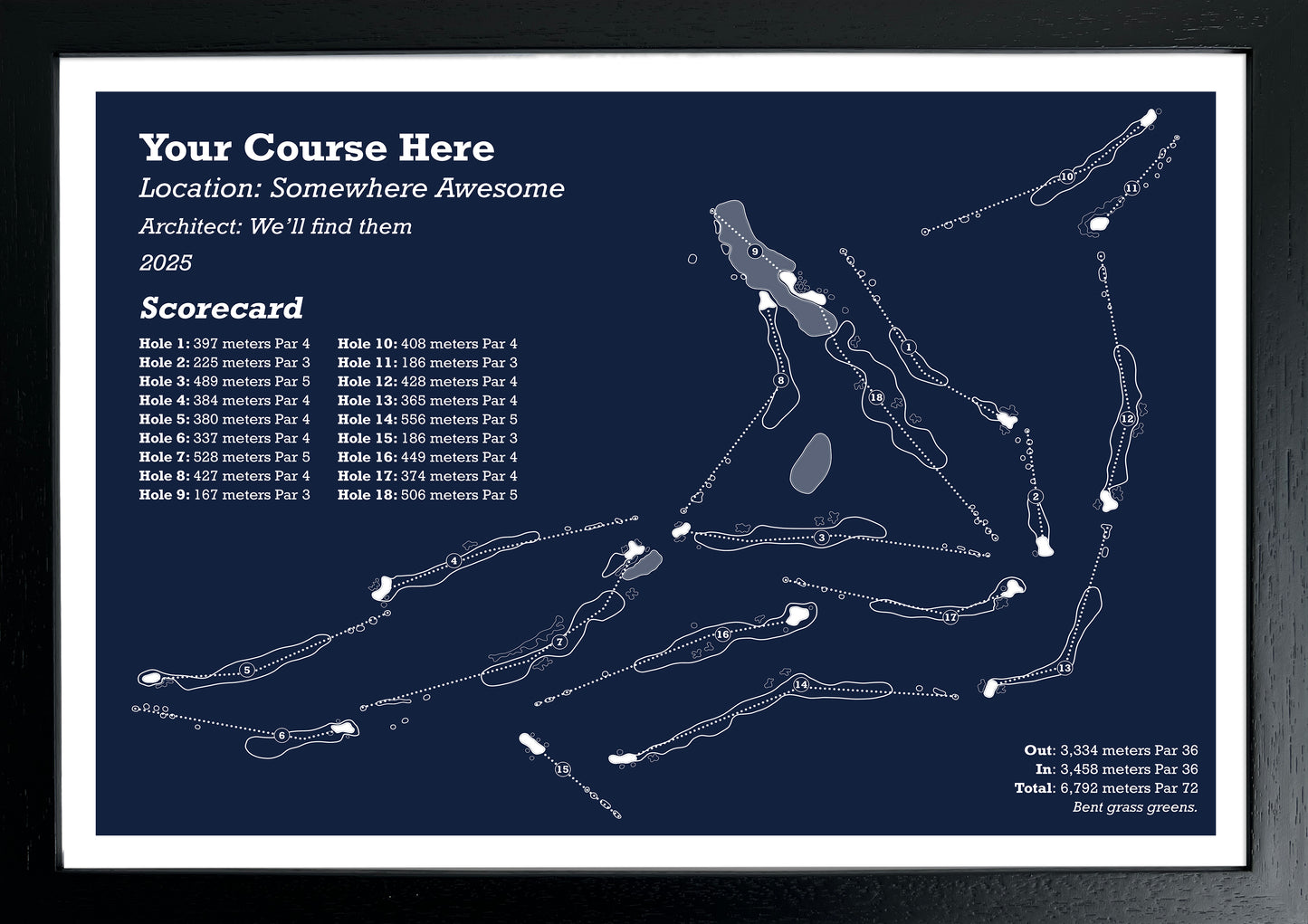 Custom Course Order - Original Series