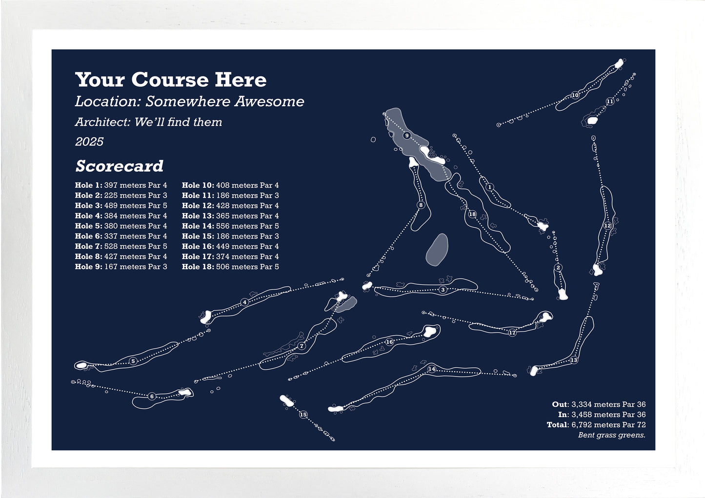 Custom Course Order - Original Series