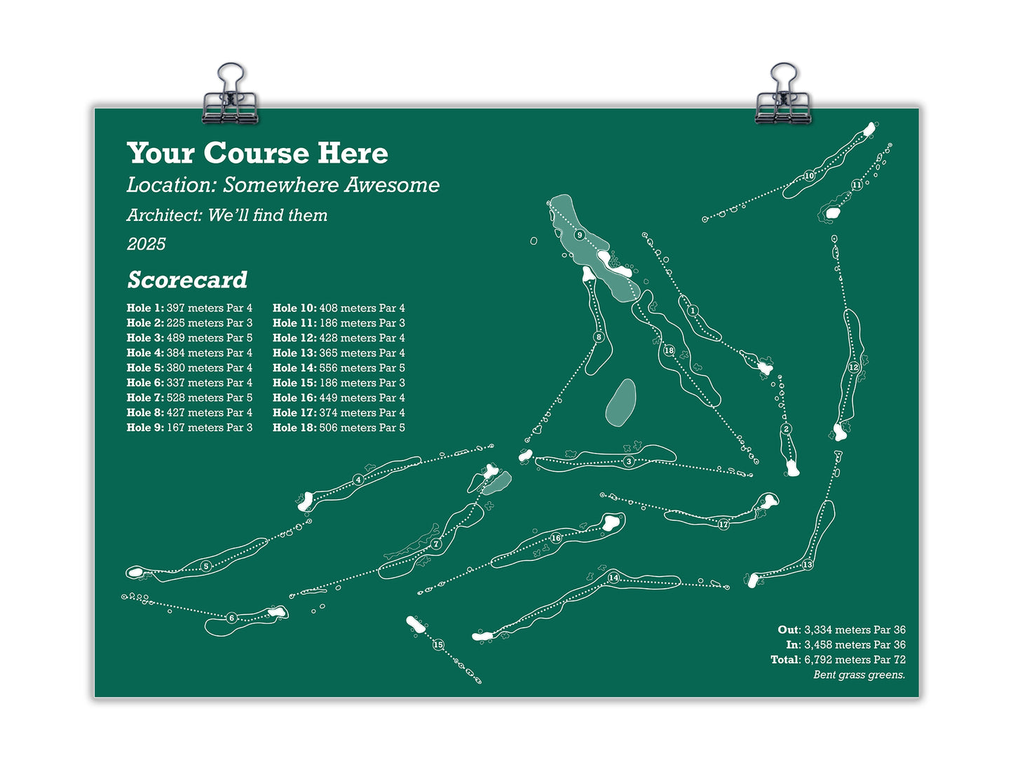 Custom Course Order - Original Series