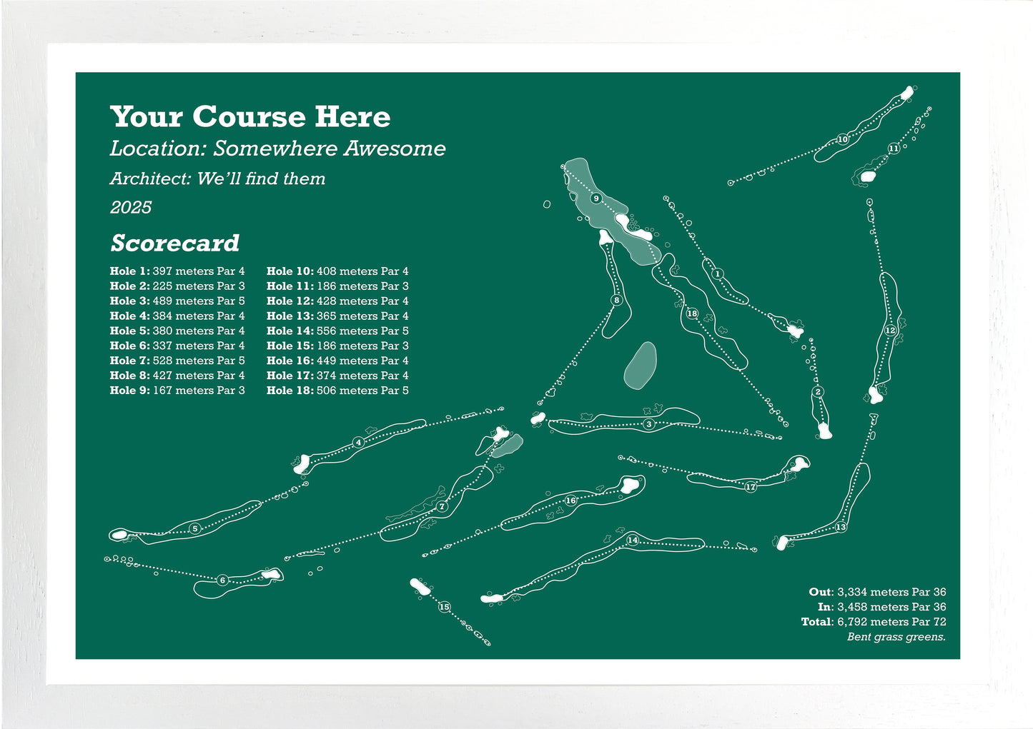 Custom Course Order - Original Series