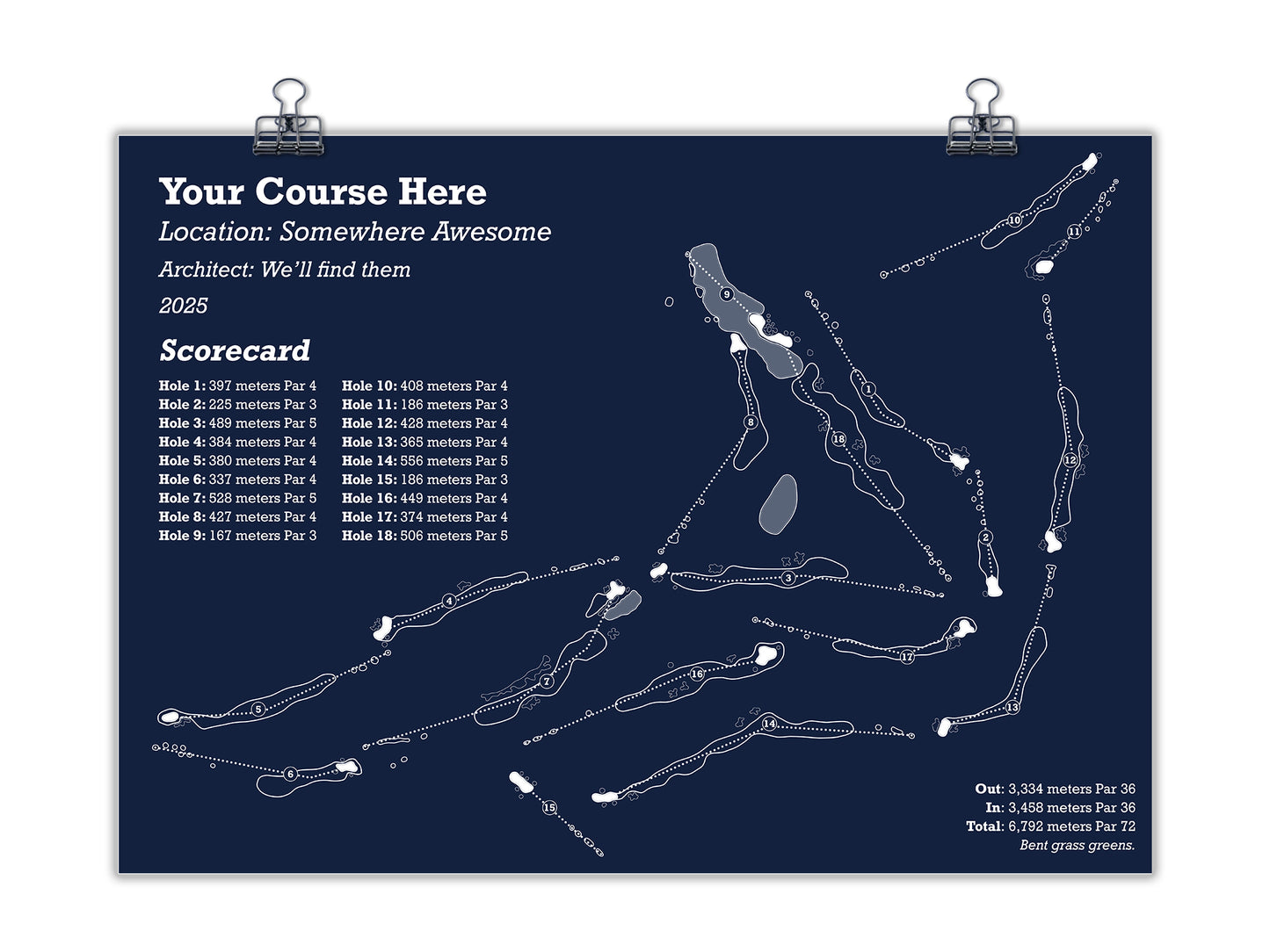 Custom Course Order - Original Series