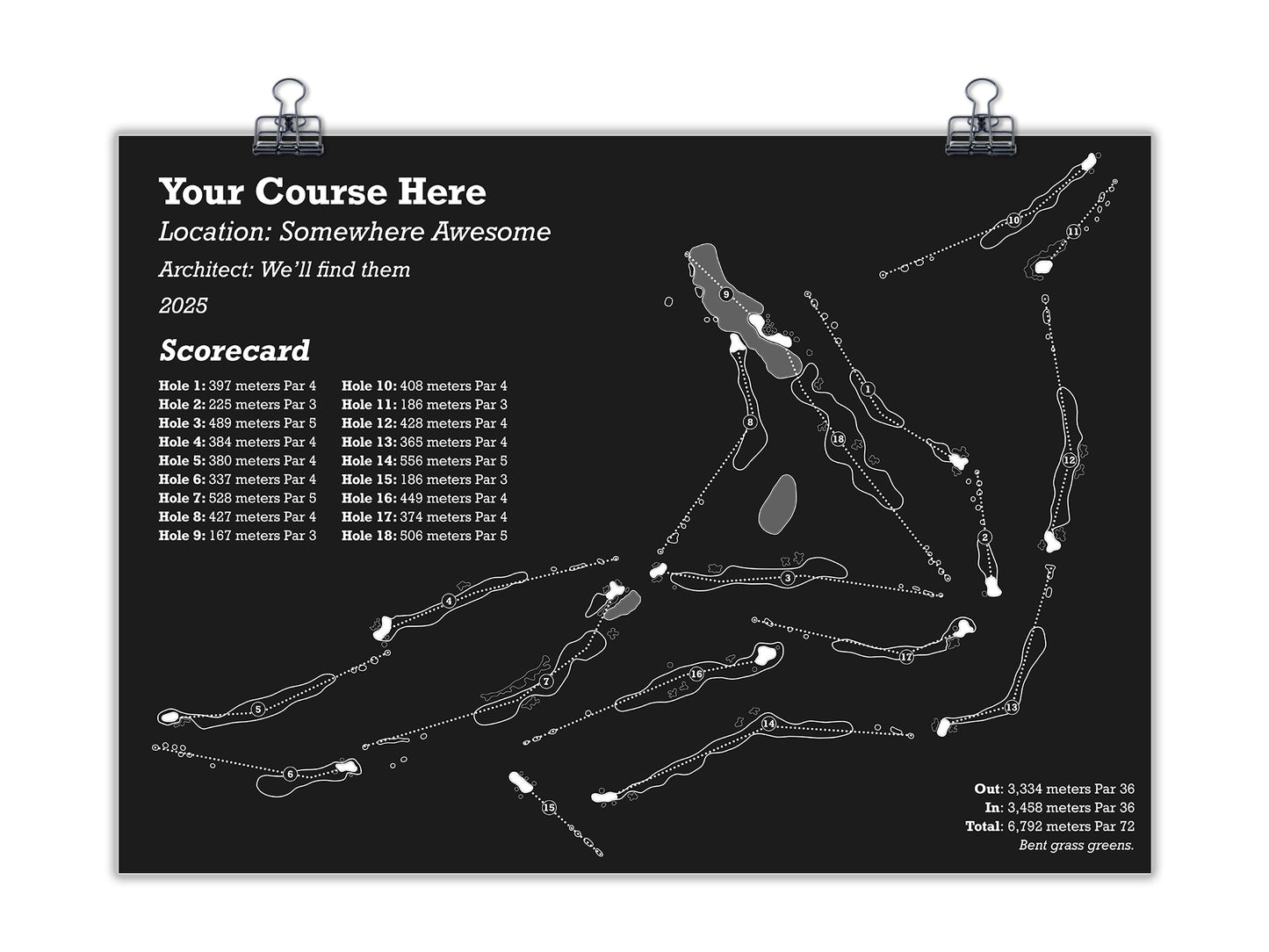 Custom Course Order - Original Series