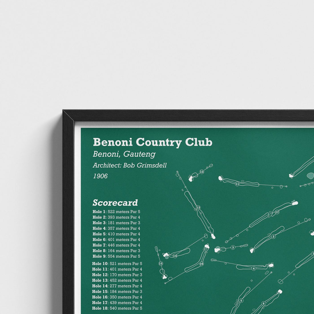 Benoni Country Club, framed print