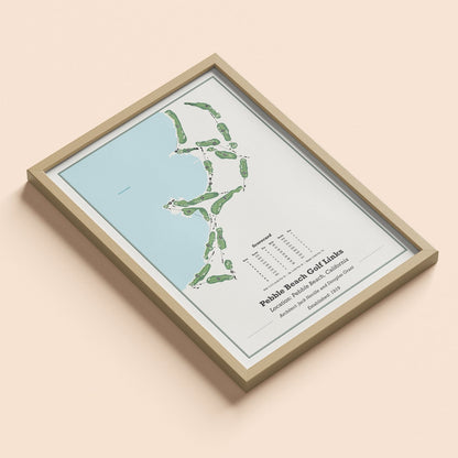 Pebble Beach Golf Links (Full Colour), framed print