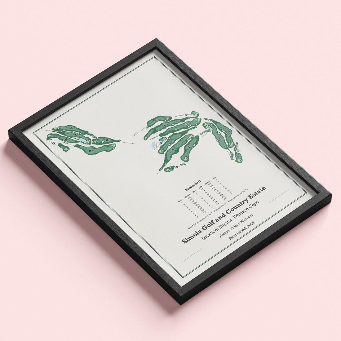 Simola Golf and Country Estate (Full Colour), framed print